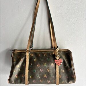 Vintage Dooney & Bourke Multicolor Signature Shoulder Bag